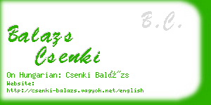 balazs csenki business card